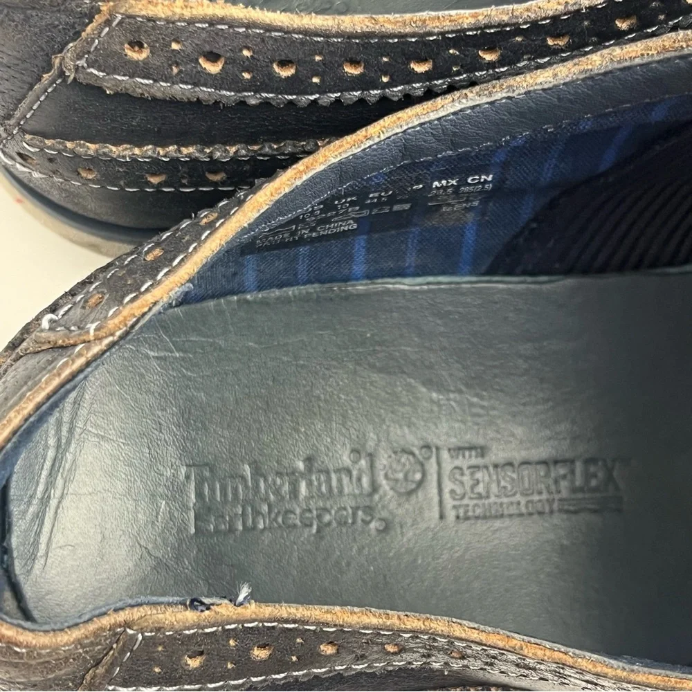 TIMBERLAND Earth Keepers Navy Blue Leather Lace Up Oxford Shoes, Size 10.5